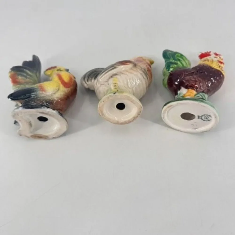 Vintage Rooster &‎ Hen Salt & Pepper Shakers plus bonus Made in Japan